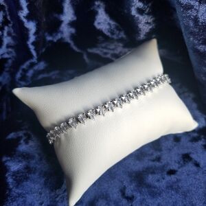 Swarovski Elements White Gold Plated Teardrop Tennis Bracelet NEW